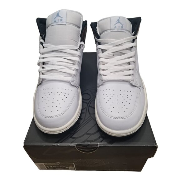 New Jordan Nike Air 1 Mid SE Men's Shoes White/Light Blue/Brown - Size : 11.5 US - Picture 4 of 15
